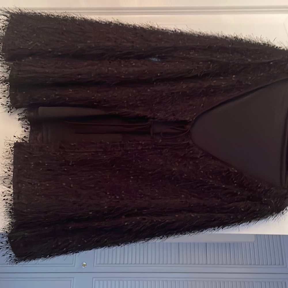 Fuzzy cardigan fully lined
